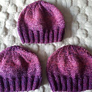 Hand knitted women's hat